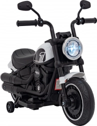 Dječji električni motor Chopper Faster s FM radijem, audio panelom i LED – Bijela
