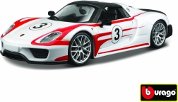 Metalni model automobila 1:24 Porsche 918 Weissach – bijela