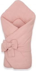 Muselinska povijalica s vezicama New Baby, staroružičasta