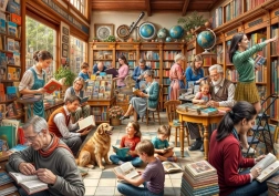 Puzzle Knjižara 2000 dijelova Bluebird