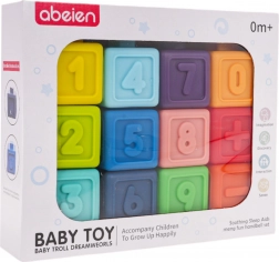 Set gumenih senzoričkih kocaka s matematičkim aktivnostima (12 kom)