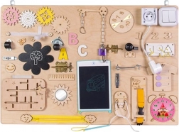Drvena senzoricka busy board ploča 75 × 50 cm
