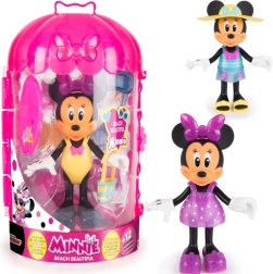 Disney Minnie Mouse plažna mini lutkica s ormarom i odjevnim kombinacijama