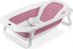 Lionelo sklopiva kadica s termometrom i ležaljkom Pink Magnolia