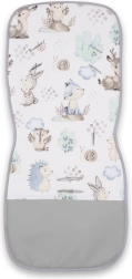 Umetak za kolica Baby Mix ježek, obostrani muslin/pamuk s eko kožom