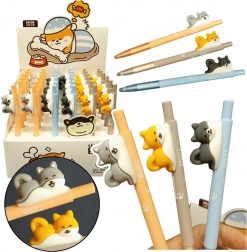 Gel olovka s figuricom psa Shiba plava tinta 0,5 mm