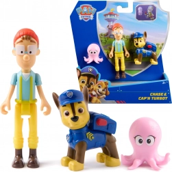 Paw Patrol figurice Chase, kapetan Turbot i hobotnica – set Adventure Bay