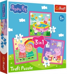 Puzzle 3 u 1 – Peppa i prijatelji TREFL