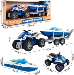 Policijski set – četverocikl i motorni čamac 1:16