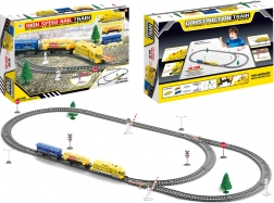 Veliki električni vlak tračnice vagoni svjetlo