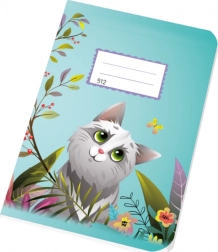 Školska bilježnica A5 512 s motivom mačke, crte 16 mm