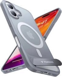 Torras Pstand futrola za iPhone 16 Plus titansko siva