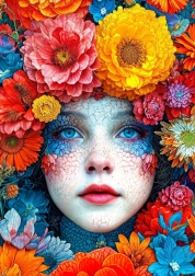 Slagalica U zagrljaju cvijeća 1000 dijelova