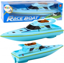 Plavi motorizirani čamac na baterije