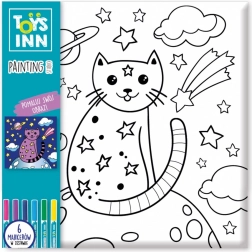 Slika za bojanje s flomasterima – mačka