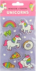 Višekratne prozirne naljepnice za prozore – svemir, dinosauri i jednorogovi