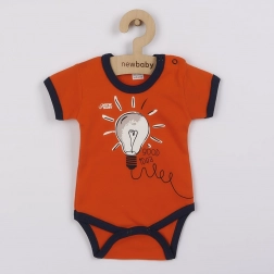 Dječje pamučno bodi s kratkim rukavima NEW BABY Happy Bulbs