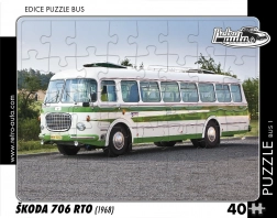 retro auto slagalica autobus škoda 706 rto 40 dijelova
