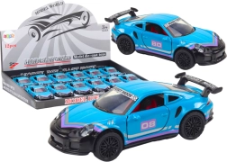 Metalni sportski autić 1:32 sa zamašnjakom – tirkizni