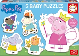 Baby puzzle Pepa Praščić 5u1 (3–5 dijelova)