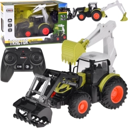 Daljinski upravljani traktor s bagerom i utovarivačem