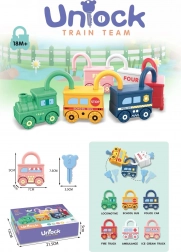 logička osjetilna igra lokoti – pridruži ključ