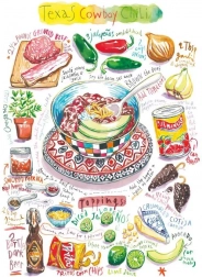 Magnolia puzzle teksaški kaubojski čili 1000 dijelova