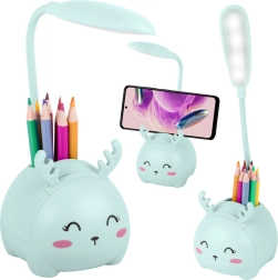 Dječja noćna LED lampica s organizatorom i stalkom za telefon – Plava