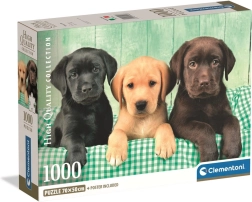 Puzzle 1000 Clementoni – tri labradora HQC