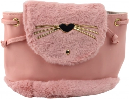 ružičasti dječji plišani ruksak s uškama, podesivi remen, 22 cm, 4 l