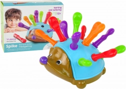 ježić slagalica plava s višebojnim bodljama