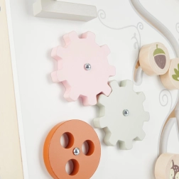 Bieco drveno dječje hodalico s aktivnostima – šumske životinje