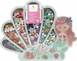 Drvene pastelne perlice Sirena, 400 kom