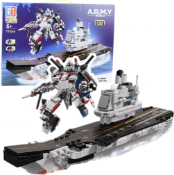 Konstruktorski set nosač zrakoplova i robot 2-u-1, 737 dijelova