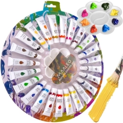 Akrilne boje 24×12 ml s paletom MAALEO