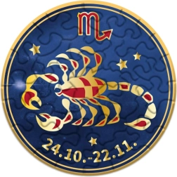 Curiosi okrugle puzzle zodijak Škorpion 33 dijelova