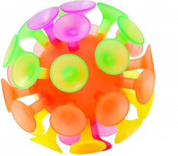 Sporto loptica s vakuumskim čepićima i svjetlom 10 cm