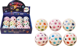 Kozmička loptica za bacanje i stiskanje s izbočinama, bijela 7 cm