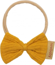 Traka za kosu za bebe New Baby muslin, senf boja
