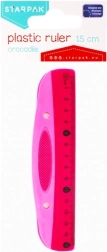 Ružičasto plastično ravnalo 15 cm