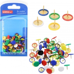 Set šarenih pribadača s ravnom glavom, 90 kom