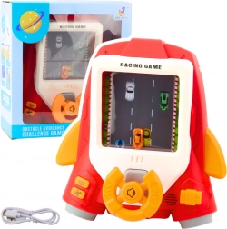 Dječji trkaći simulator Raketa s volanom i zvukovima – crveni