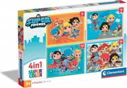 Puzzle 4 u 1 DC Super Friends Super Color