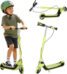 Trike Fix kids’ foldable scooter with LED wheels, neon green