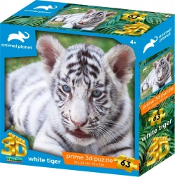 3D puzzle Animal Planet bijeli tigar 63 dijelova
