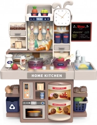 Dječja kuhinjica sa svjetlosnim efektima, parom i kruženjem vode – 33 dijela