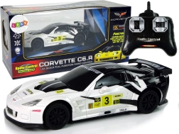 Sportski trkaći automobil R/C 1:24 Corvette C6.R bijeli sa svjetlima