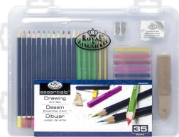 ROYAL & LANGNICKEL crtački set u plastičnoj kutiji, 35 dijelova