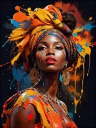 Dijamantno slikanje Afričanka II 30 × 40 cm