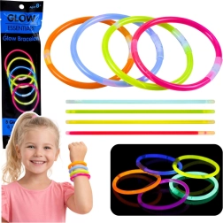 Fluorescent glowing bracelets for the dark Neon Stick, 5 pcs